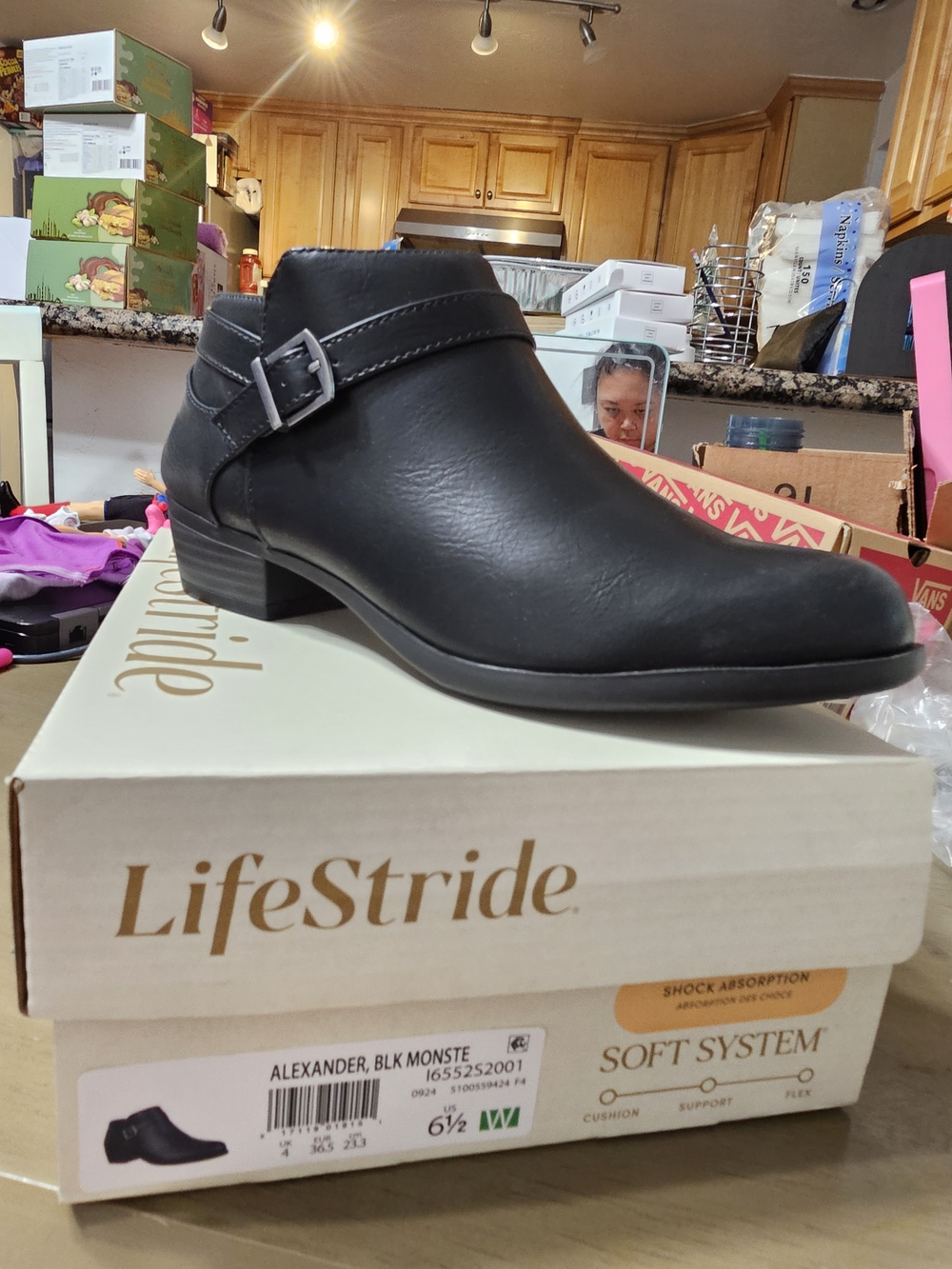 Life Stride Alexander Black Ankle Boot for Men